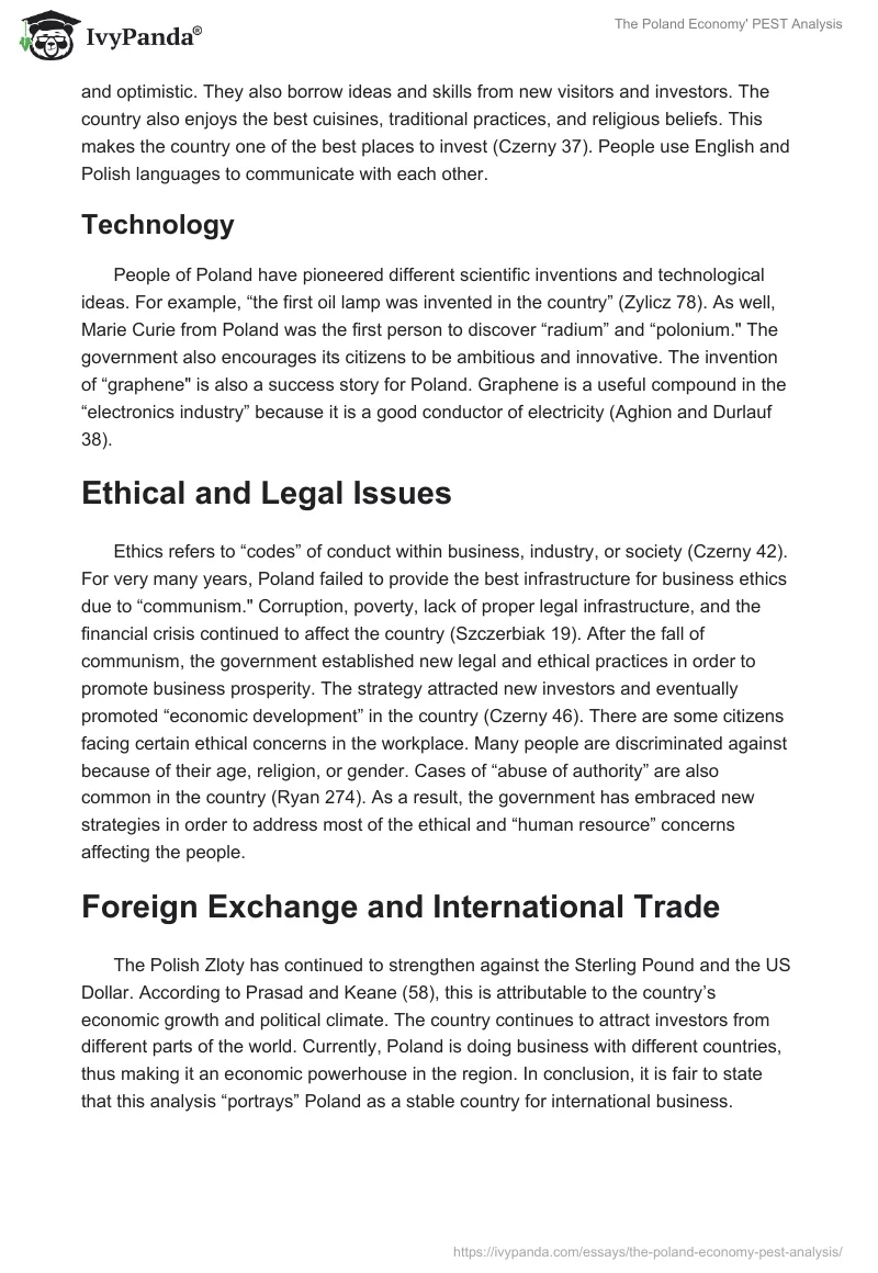 The Poland Economy' PEST Analysis. Page 2