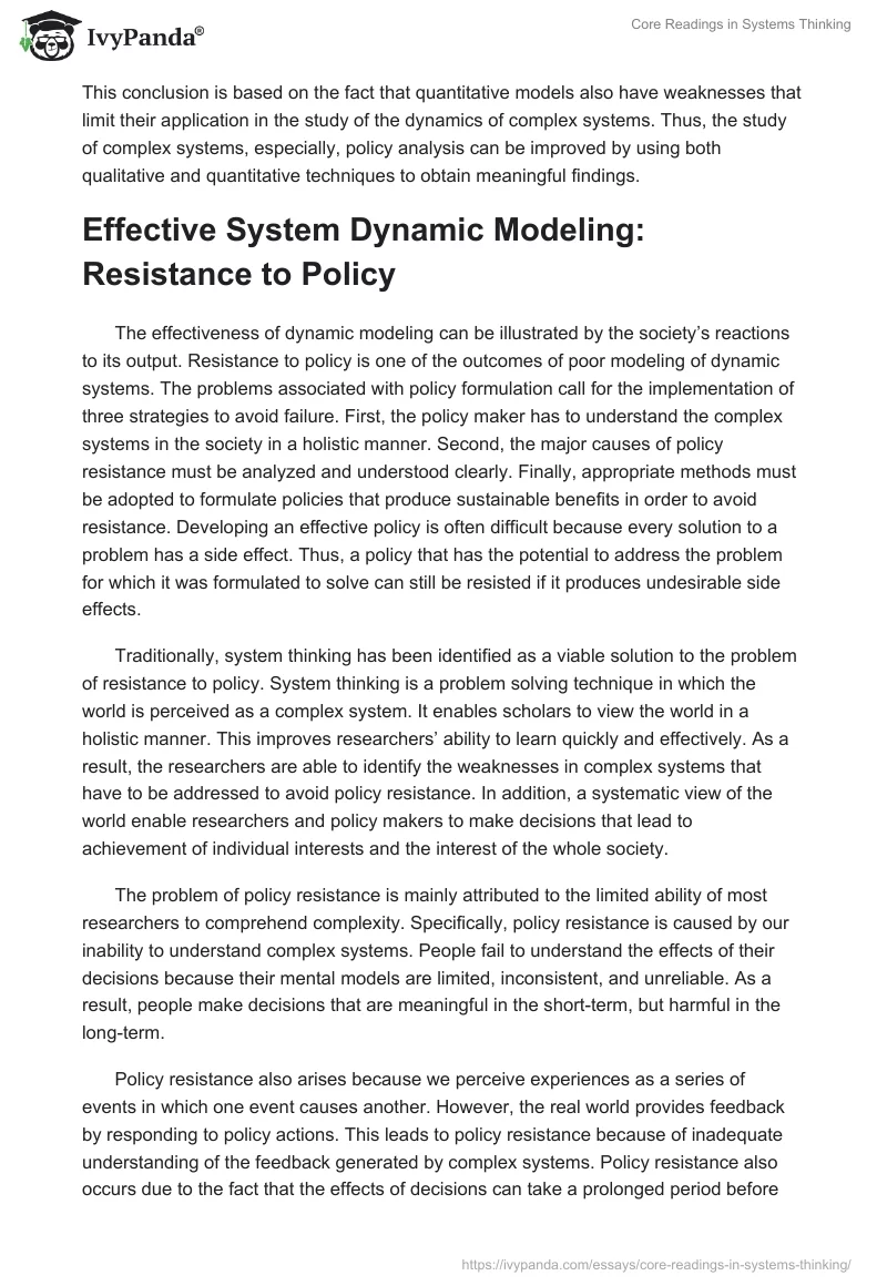 Core Readings in Systems Thinking. Page 5