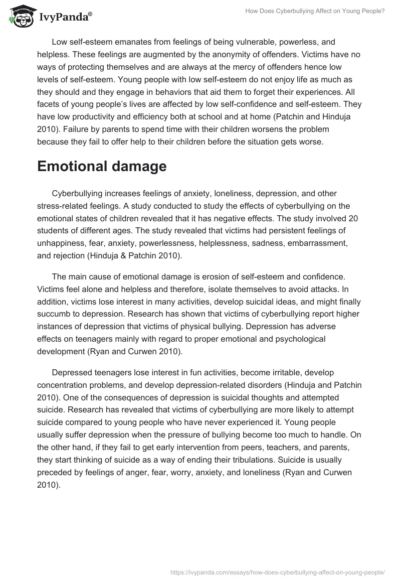 How Does Cyberbullying Affect on Young People?. Page 3