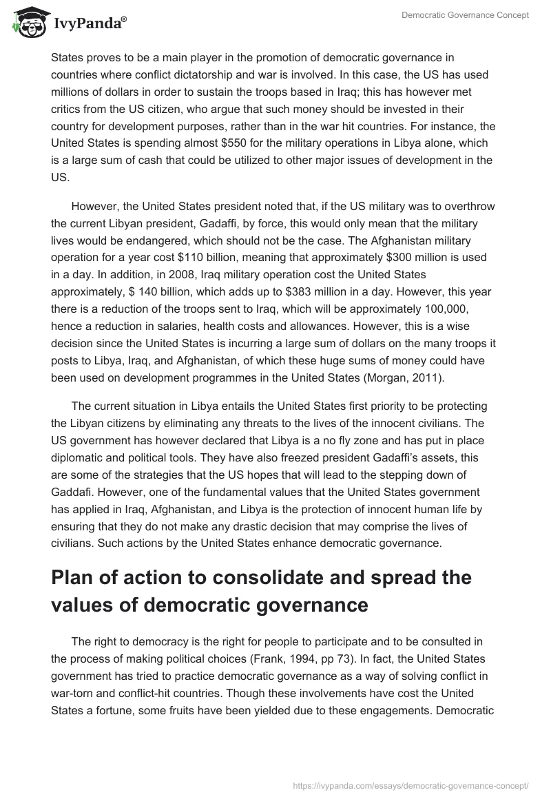 Democratic Governance Concept. Page 2