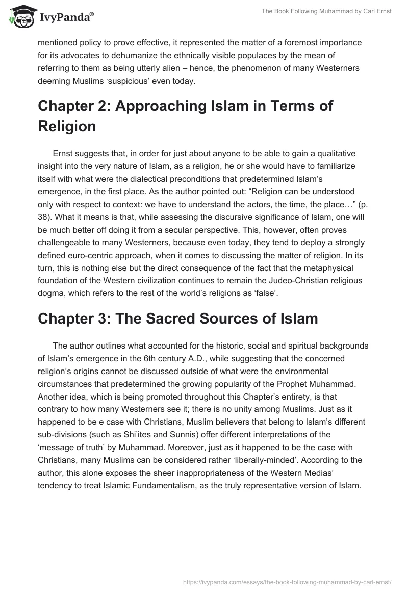 The Book "Following Muhammad" by Carl Ernst. Page 2