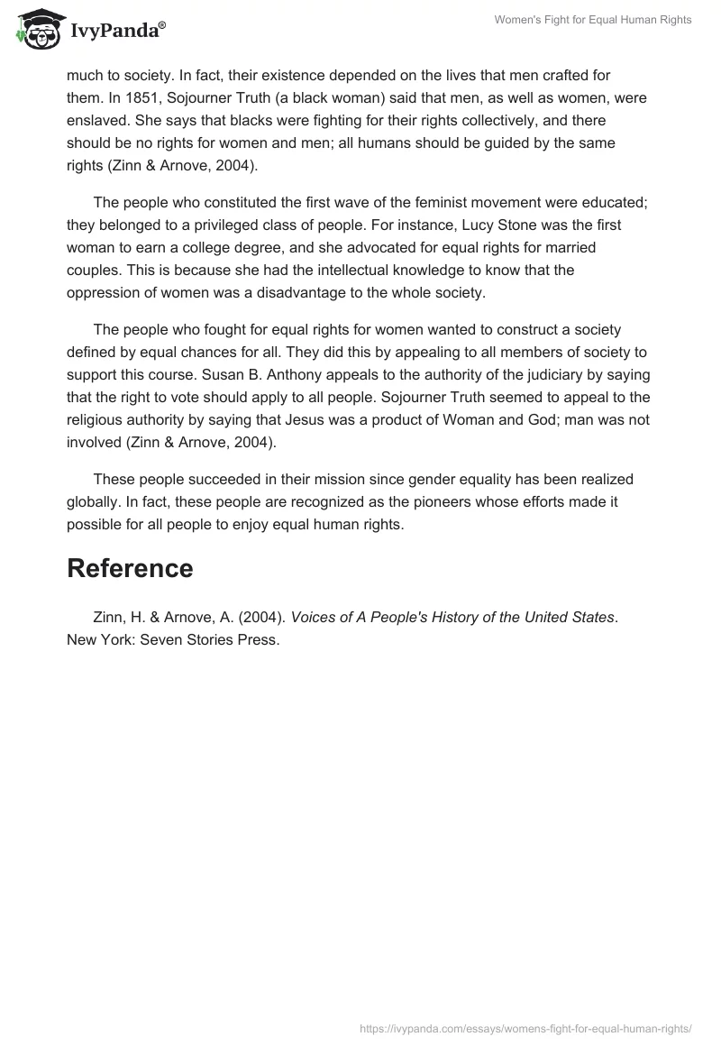 Women's Fight for Equal Human Rights. Page 2