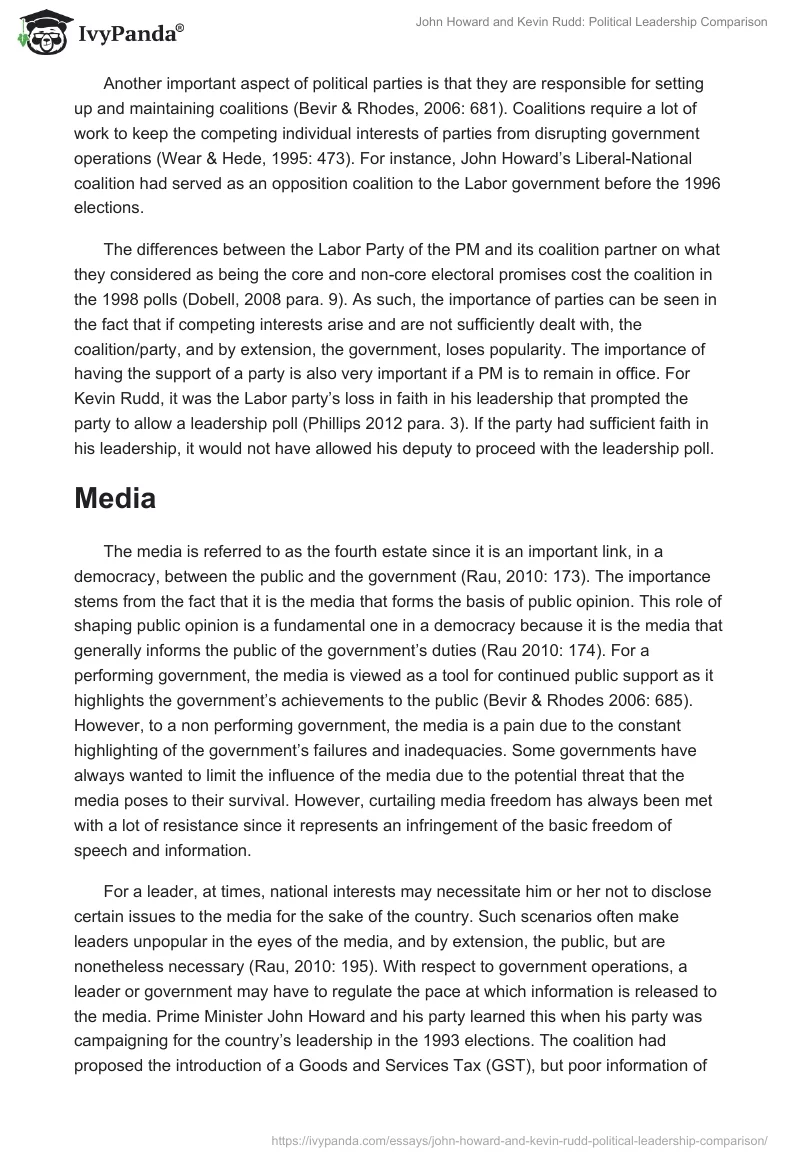 John Howard and Kevin Rudd: Political Leadership Comparison. Page 3