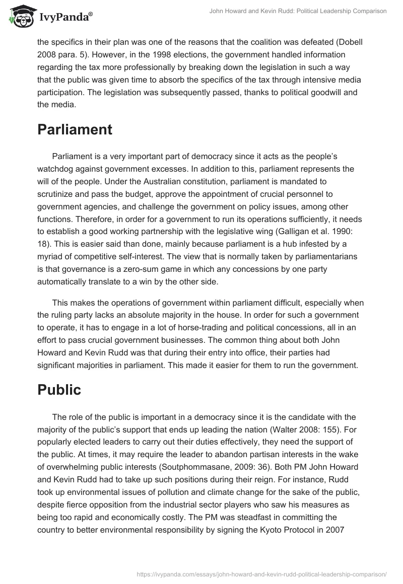 John Howard and Kevin Rudd: Political Leadership Comparison. Page 4