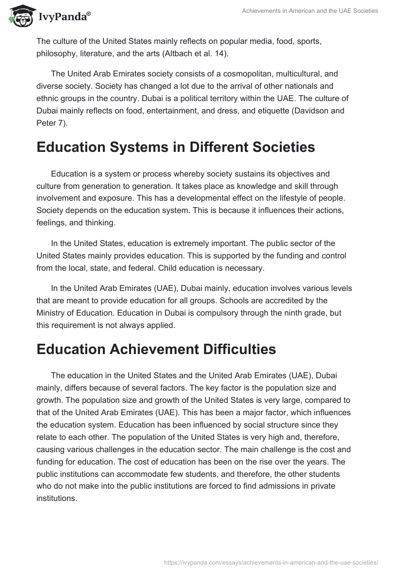 Achievements in American and the UAE Societies. Page 2