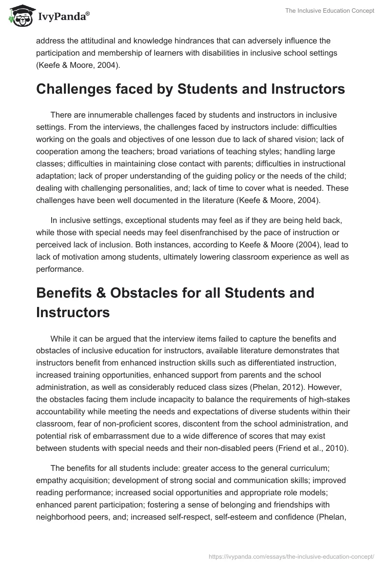 The Inclusive Education Concept. Page 2