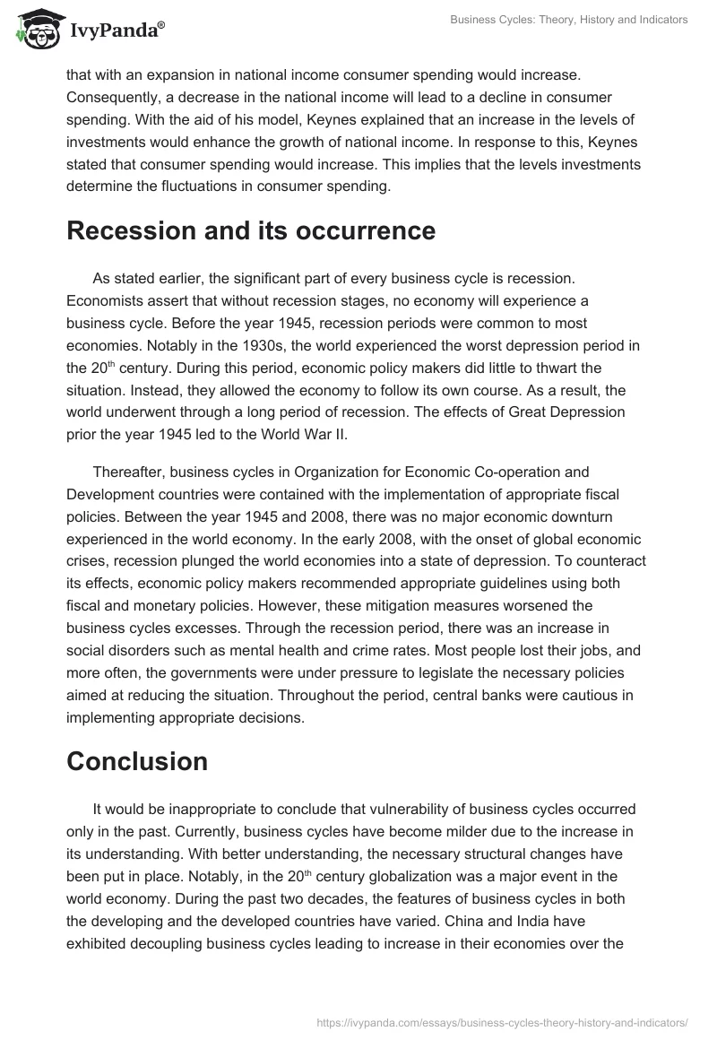 Business Cycles: Theory, History and Indicators. Page 3