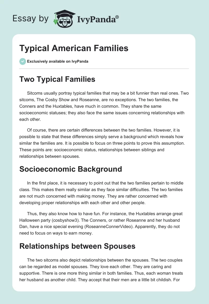 Typical American Families. Page 1