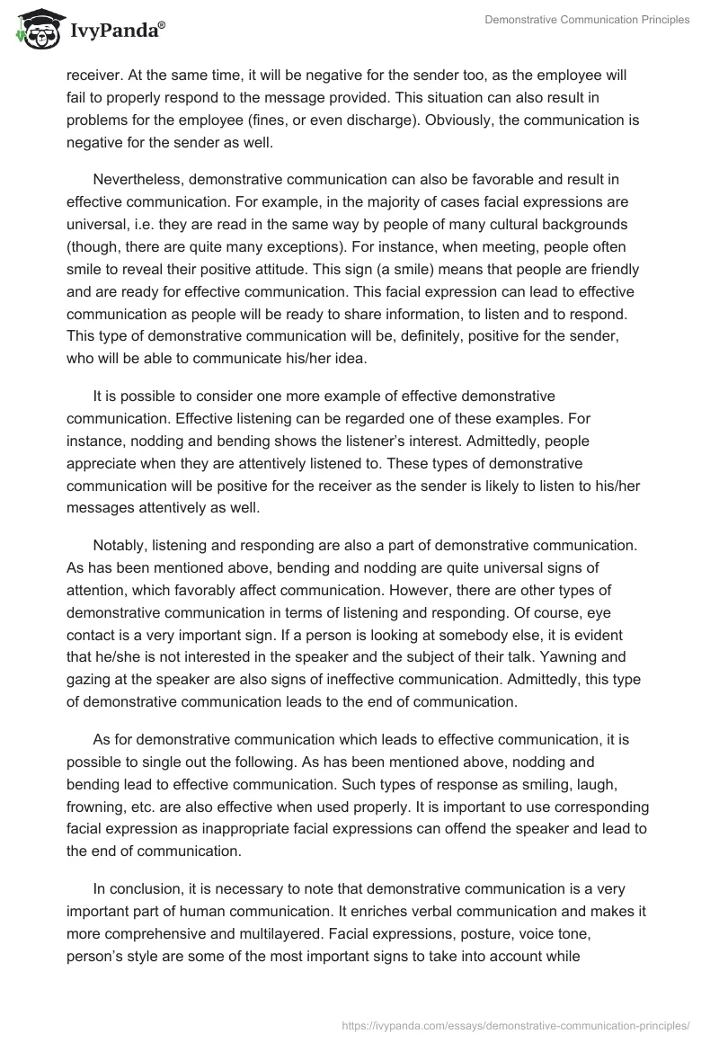 Demonstrative Communication Principles. Page 2