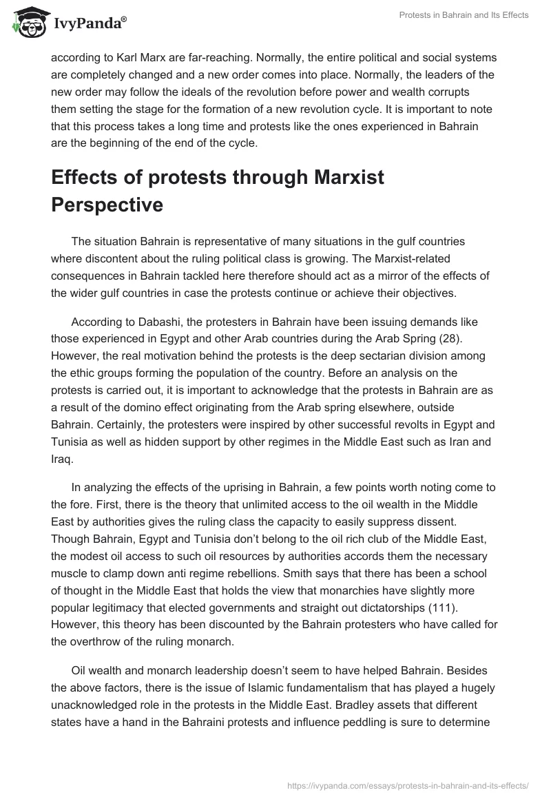 Protests in Bahrain and Its Effects. Page 3