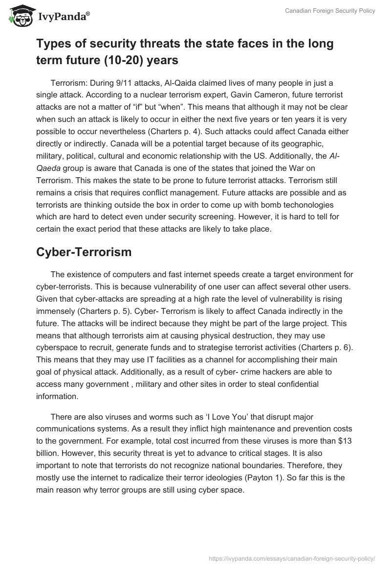 Canadian Foreign Security Policy. Page 4