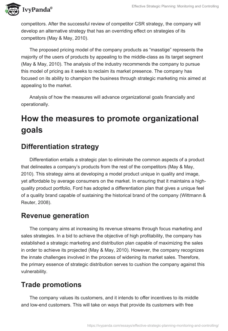 Effective Strategic Planning: Monitoring and Controlling. Page 3