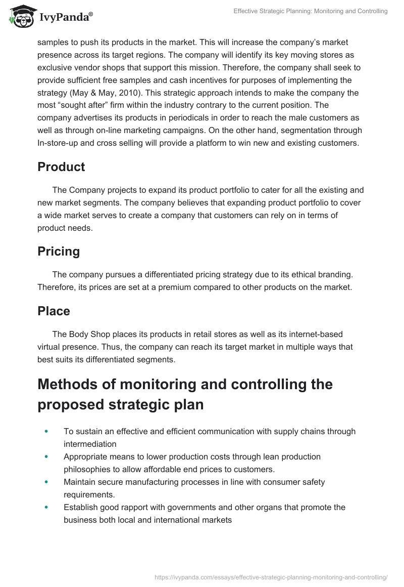Effective Strategic Planning: Monitoring and Controlling. Page 4