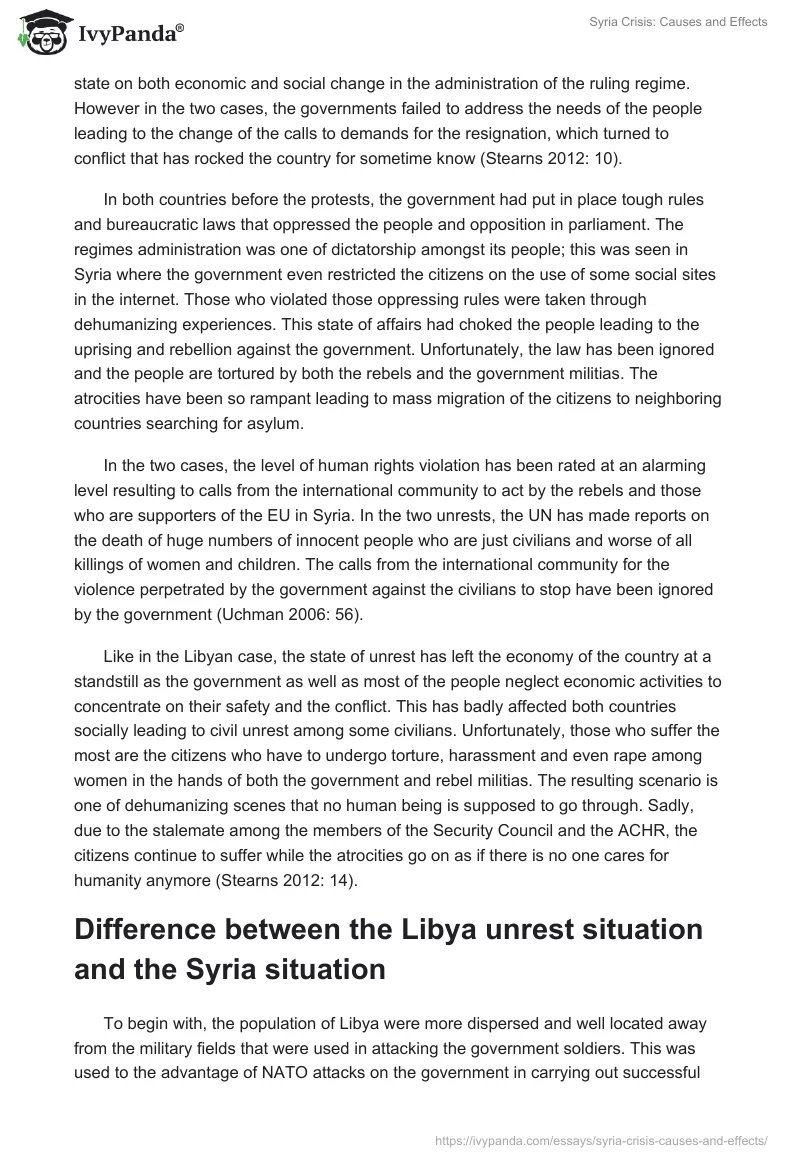 Syria Crisis: Causes and Effects. Page 4