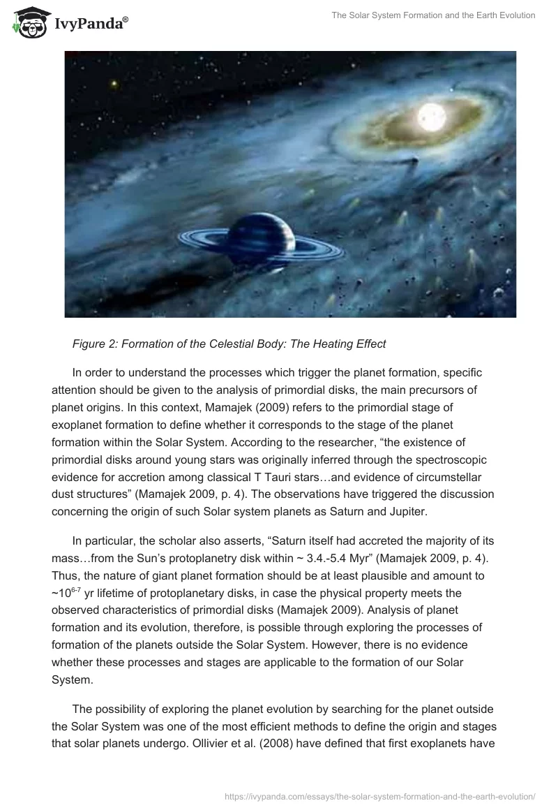 The Solar System Formation and the Earth Evolution. Page 4