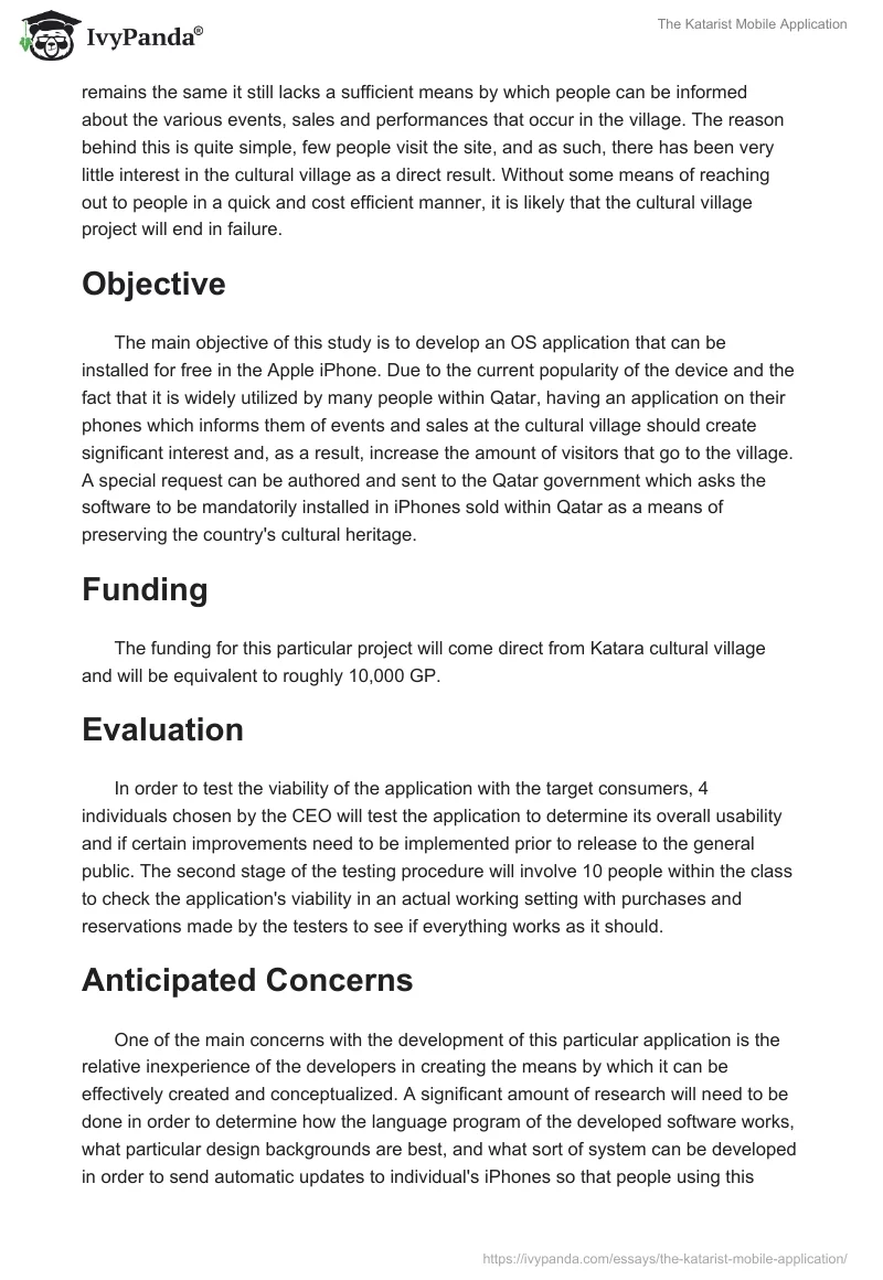 The Katarist Mobile Application. Page 2
