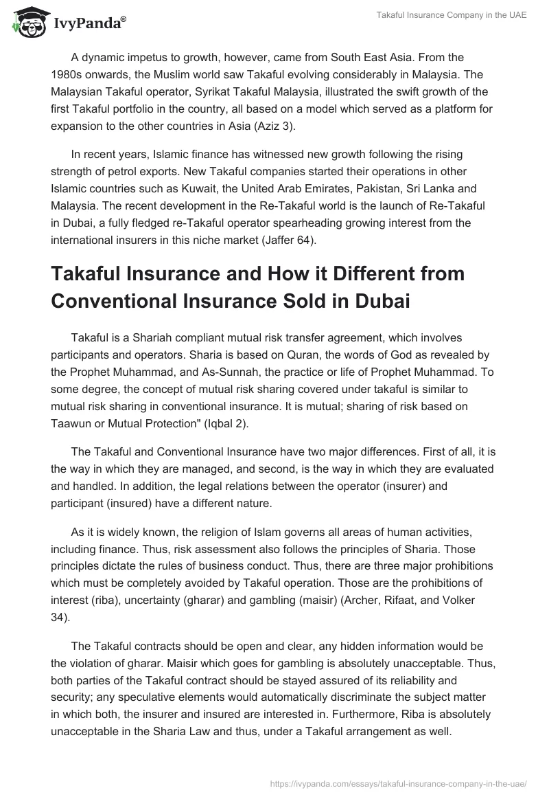 Takaful Insurance Company in the UAE. Page 2