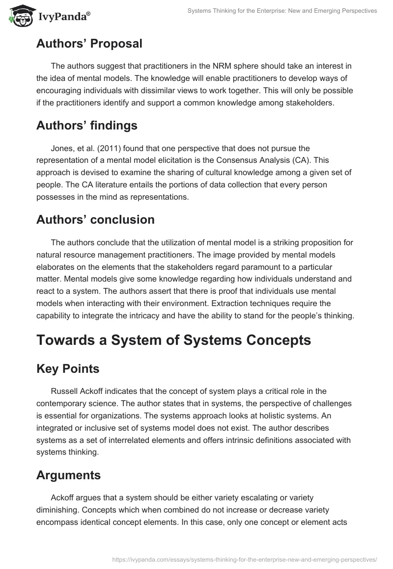 Systems Thinking for the Enterprise: New and Emerging Perspectives. Page 4