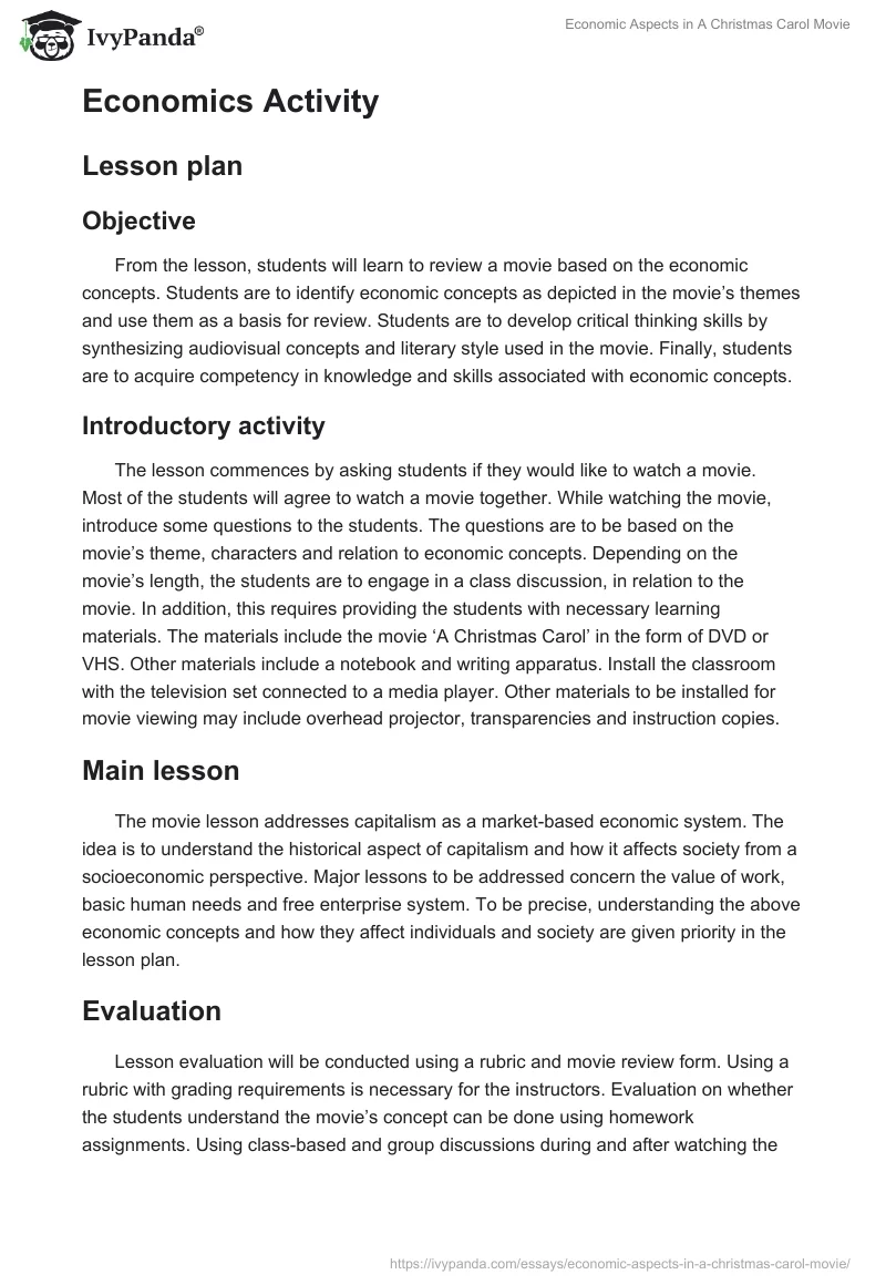 Economic Aspects in "A Christmas Carol" Movie. Page 3