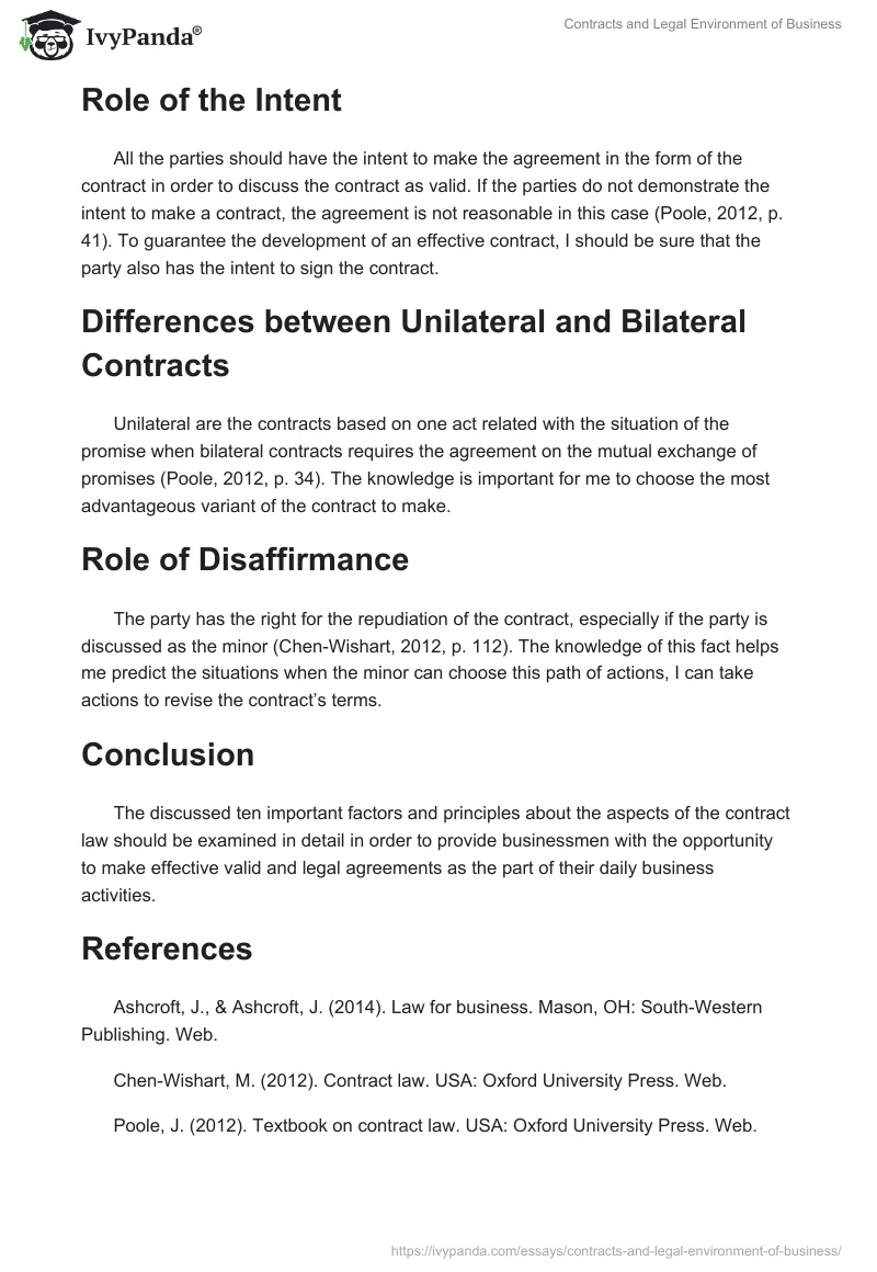 Contracts and Legal Environment of Business. Page 3