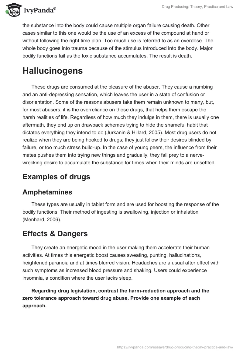 Drug Producing: Theory, Practice and Law. Page 3