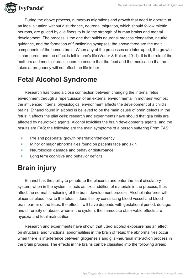 Neural Development and Fetal Alcohol Syndrome. Page 2
