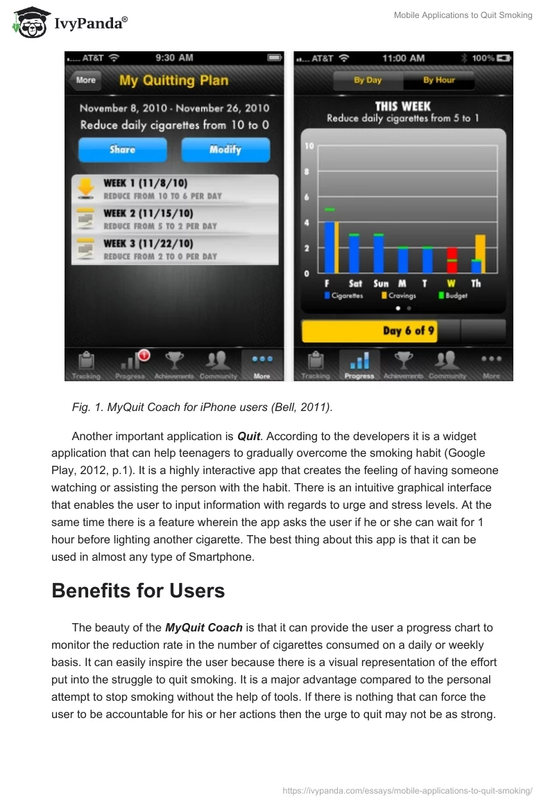 Mobile Applications to Quit Smoking. Page 4