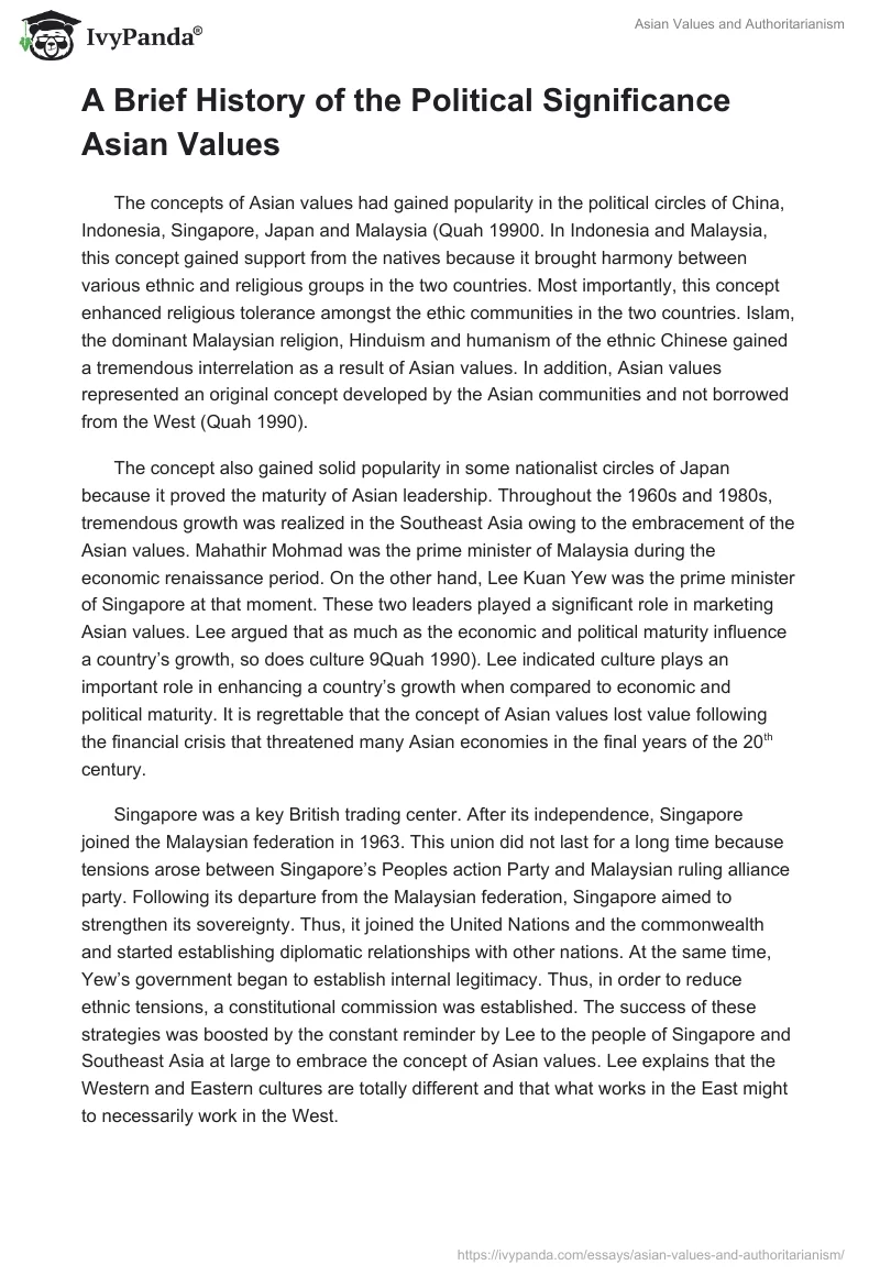 Asian Values and Authoritarianism. Page 2