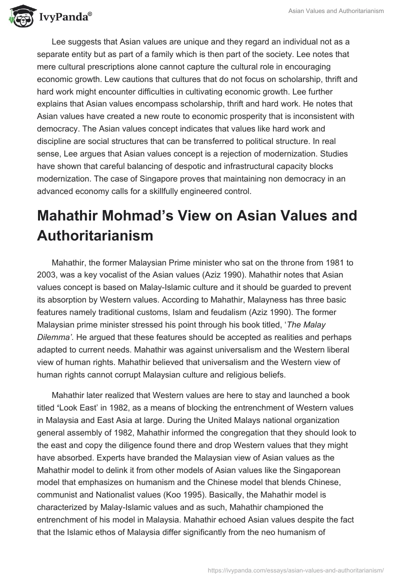 Asian Values and Authoritarianism. Page 3