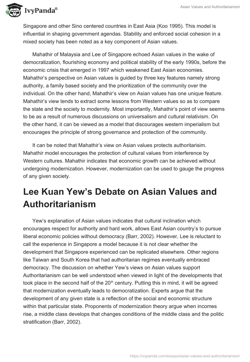 Asian Values and Authoritarianism. Page 4