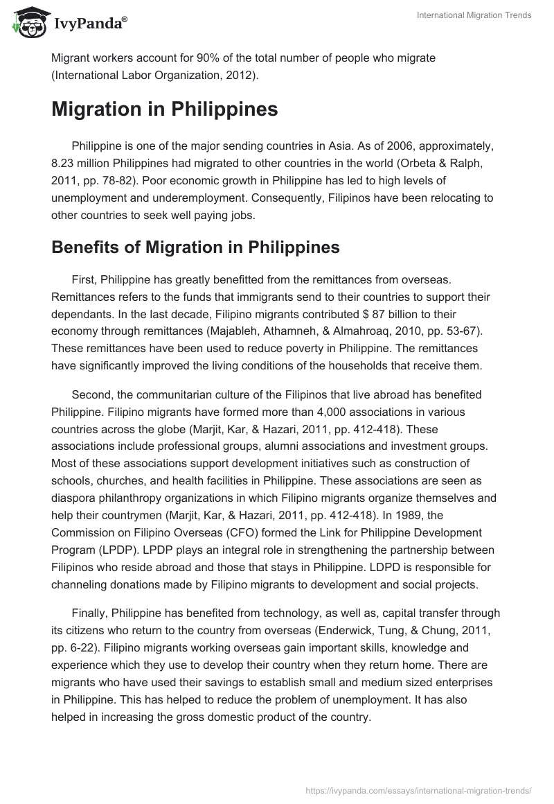 International Migration Trends. Page 2