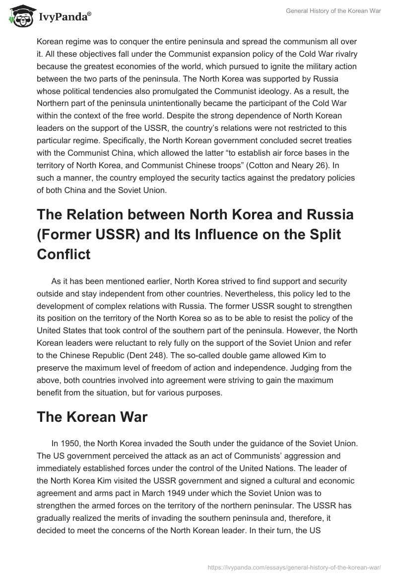 General History of the Korean War. Page 3