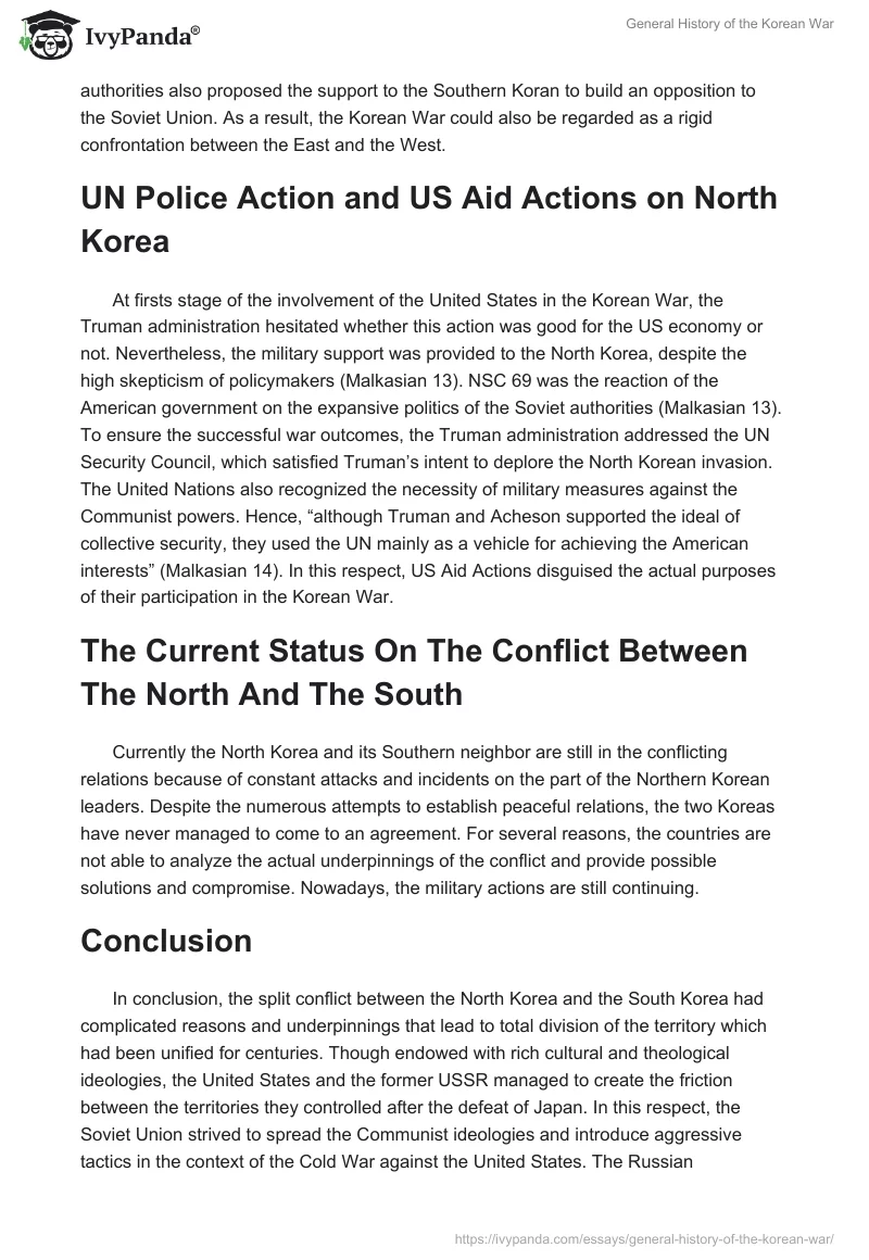 General History of the Korean War. Page 4