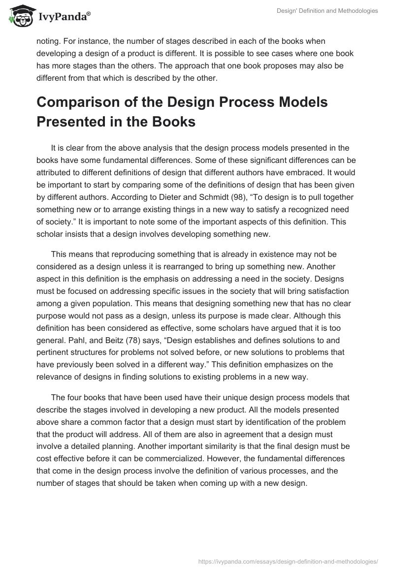 Design' Definition and Methodologies. Page 3