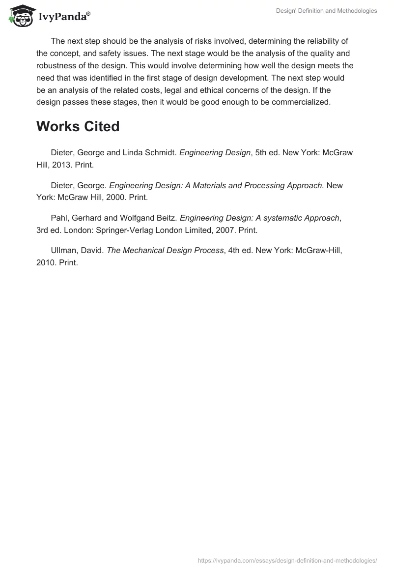 Design' Definition and Methodologies. Page 5