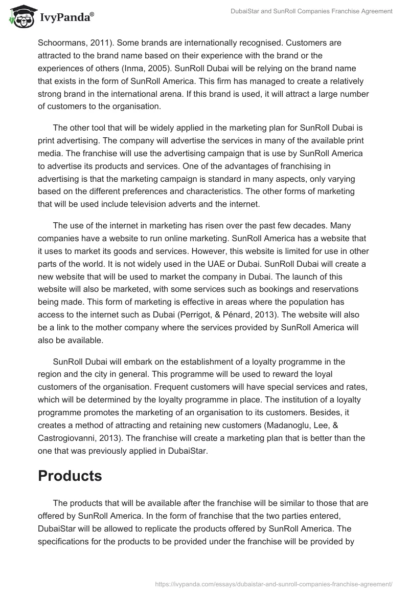 DubaiStar and SunRoll Companies Franchise Agreement. Page 4