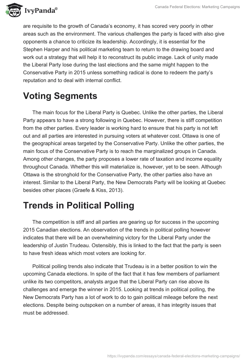 Canada Federal Elections: Marketing Campaigns. Page 5