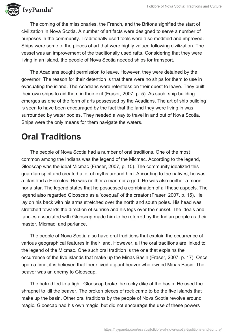Folklore of Nova Scotia: Traditions and Culture. Page 5