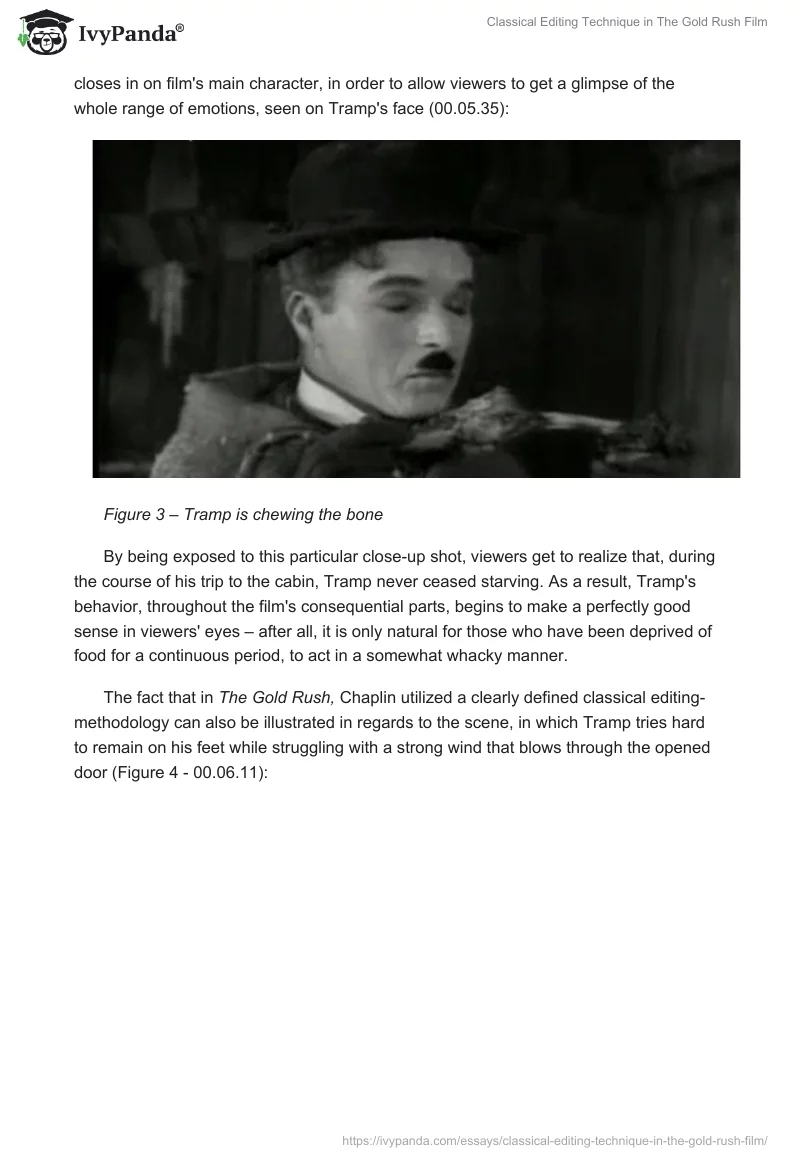Classical Editing Technique in "The Gold Rush" Film. Page 5
