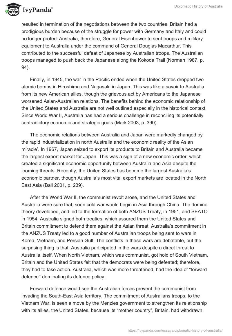 Diplomatic History of Australia. Page 2