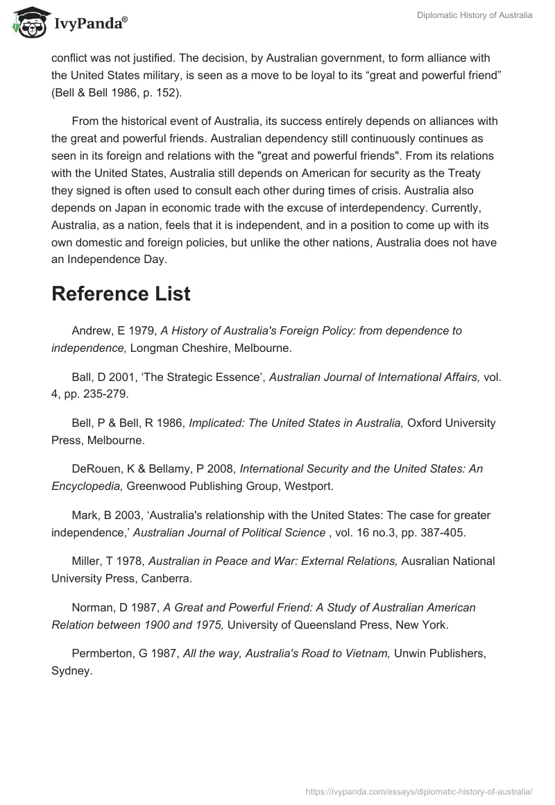Diplomatic History of Australia. Page 5