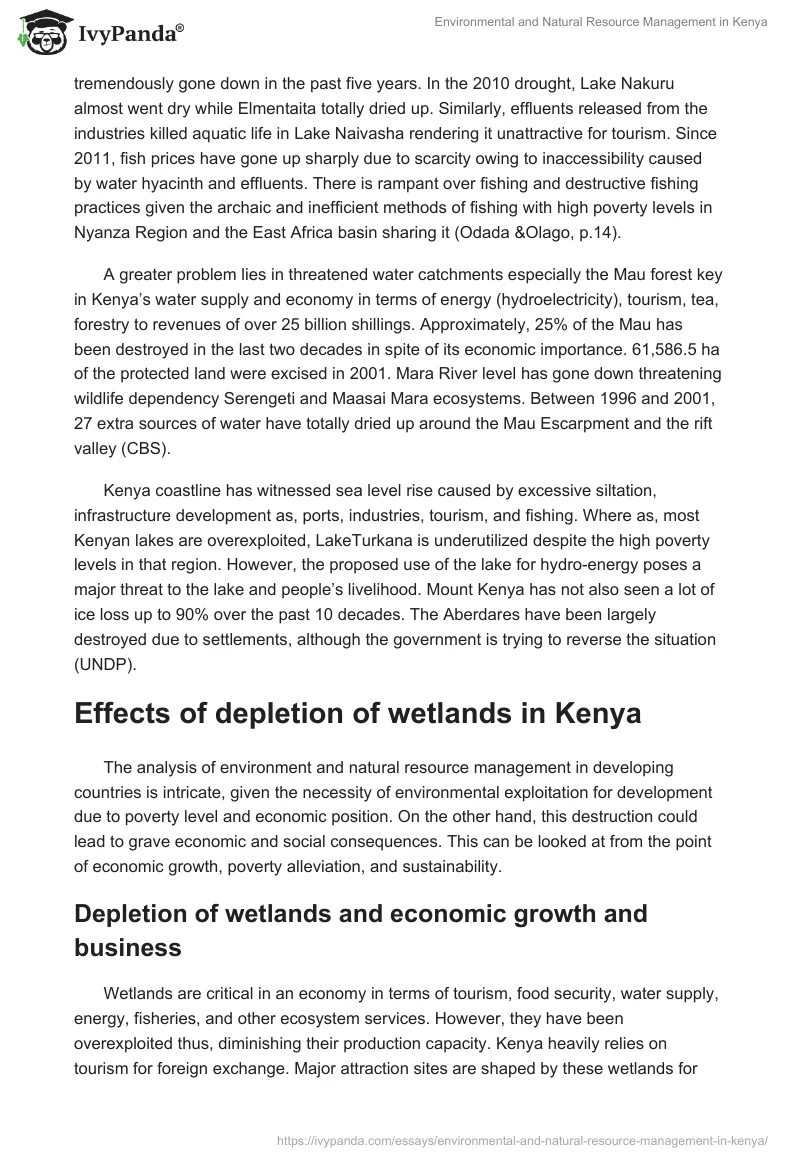 Environmental and Natural Resource Management in Kenya. Page 3