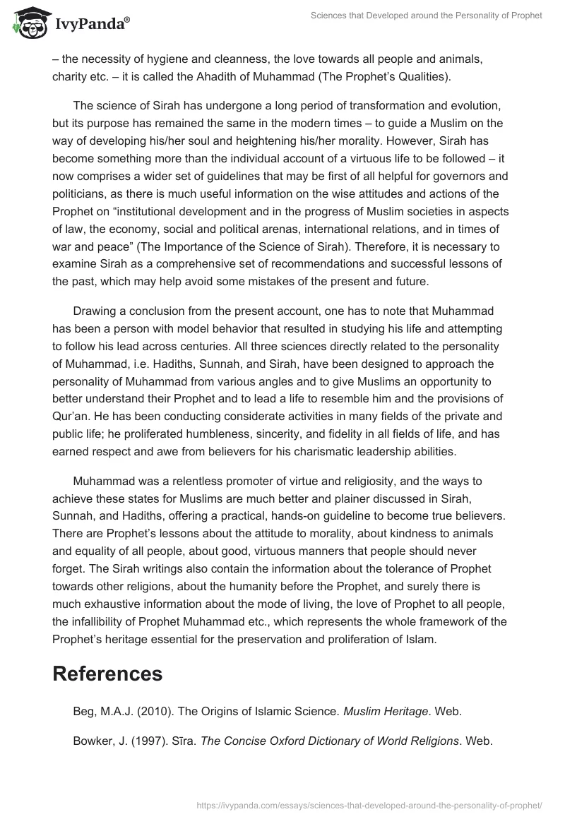 Sciences that Developed around the Personality of Prophet. Page 3