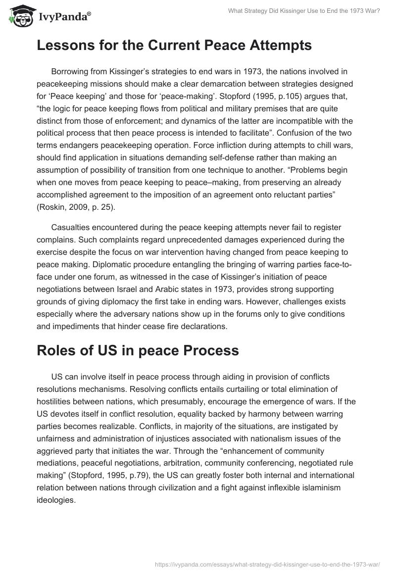What Strategy Did Kissinger Use to End the 1973 War?. Page 2