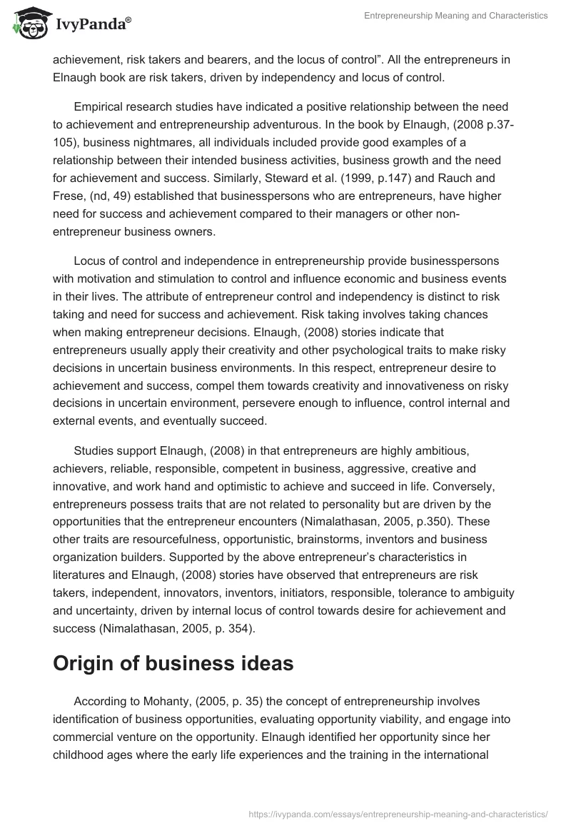 Entrepreneurship Meaning and Characteristics. Page 3