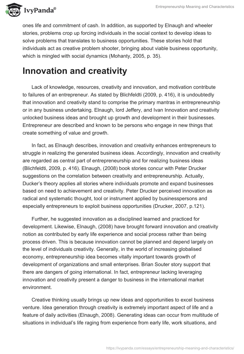 Entrepreneurship Meaning and Characteristics. Page 5