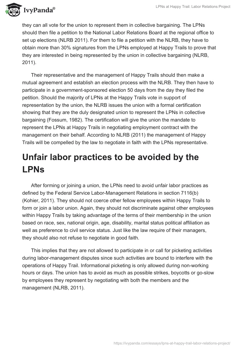 LPNs at Happy Trail: Labor Relations Project. Page 2