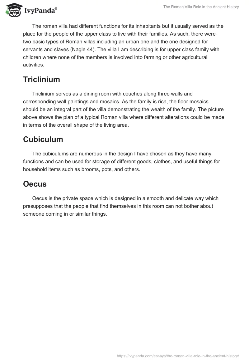 The Roman Villa Role in the Ancient History. Page 3