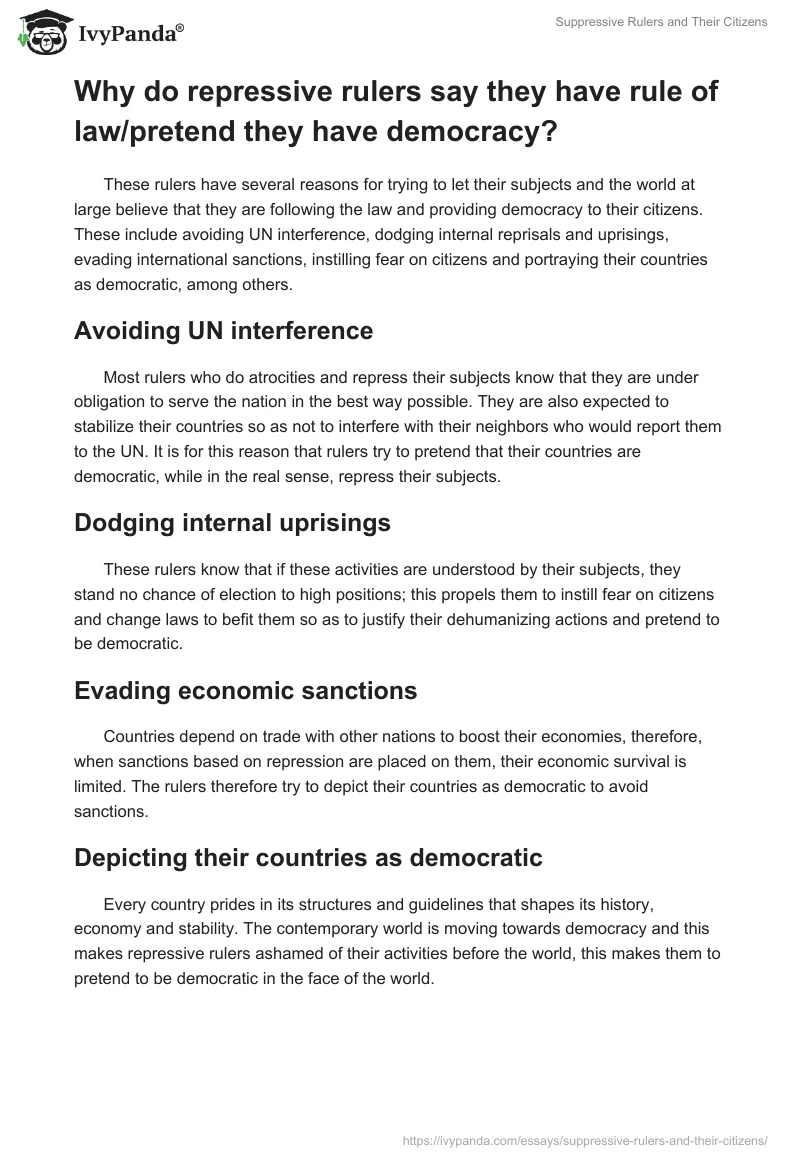 Suppressive Rulers and Their Citizens. Page 2