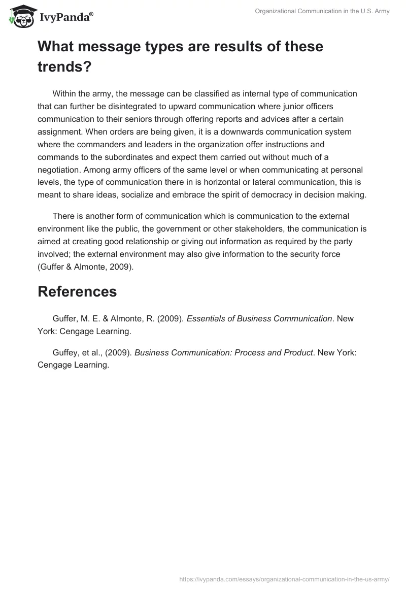 Organizational Communication in the U.S. Army. Page 3